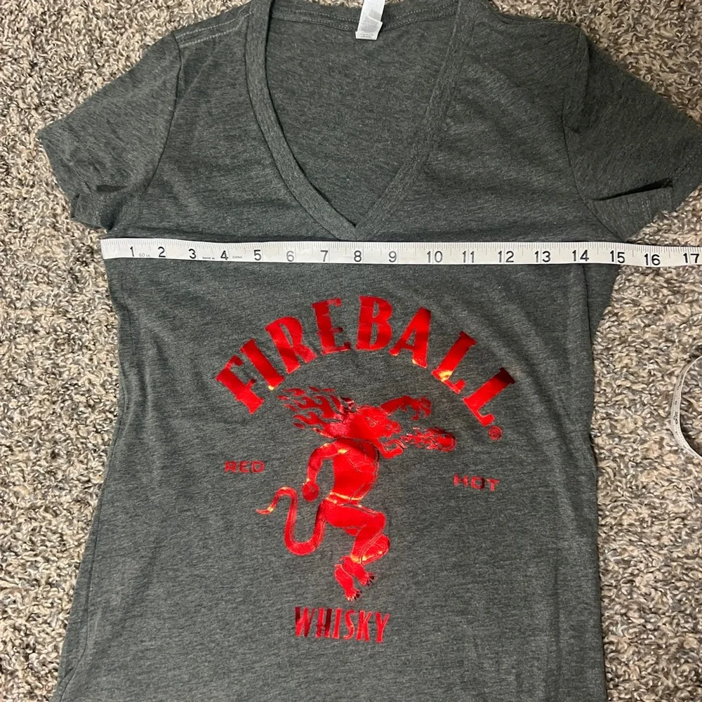 Fireball Red‎ Galvanized Metal Canister Bucket & 3 shot Fireball and T Shirt